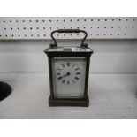 BRASS CARRIAGE CLOCK,