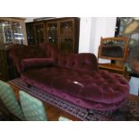 19TH CENTURY BUTTONBACK CHAISE LOUNGE