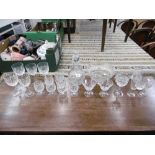 COLLECTION OF CUT GLASS CRYSTAL, INC. DECANTERS ETC. ROYAL DOULTON ETC.