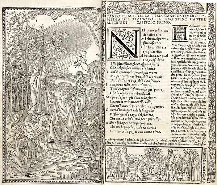 Dante Alighieri. Opere del divino Poeta Danthe con suoi comentii: recorrecti et con ogne - Image 3 of 6