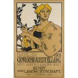 Plakate - - Schill, Emil. Basler Gewerbeausstellung 1901. Farbig lithographiertes Plakat. Basel,