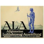 Plakate - - Klinger, Julius. ALA - Allgemeine Luftfahrzeug-Ausstellung Berlin. Farbig