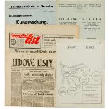 Nationalsozialismus - - Sammlung von über 50 Zeitungen, Aushängen, Flugblättern, Dokumenten und