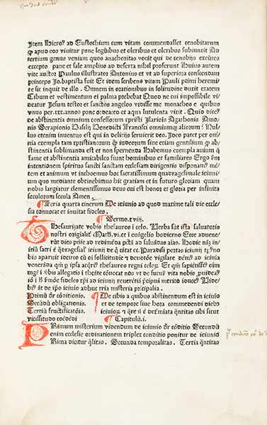 Inkunabel - - Caracciolus, Robertus. Sermones quadragesimale de penetentia. Durchgehend