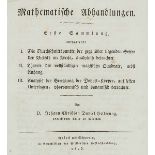 Mathematik - - Hellerung, Johann Christian Daniel. Mathematische Abhandlungen. Erste Sammlung (alles