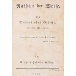 Lessing, Gotthold Ephraim. Nathan der Weise. Ein Dramatisches Gedicht, in fünf Aufzügen. Ohne Ort