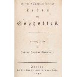 Lessing, Gotthold Ephraim. Leben des Sophokles. Herausgegeben von Johann Joachim Eschenburg. Berlin,