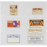 Werbung - - Sammlung von ca. 220 teils farbigen und lithographierten Etiketten für dispensierte