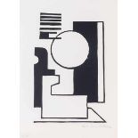 Bauhaus - - Schmidt, Kurt. Ohne Titel (Komposition). Siebdruck auf dünnem Karton. Rechts unten