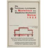 Bauhaus - - Die Torfoleum-Leichtplatte im Musterhaus des Staatlichen Bauhauses Weimar 1923.
