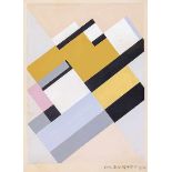 Baugniet, Marcel Louis. Ohne Titel (Geometrische Komposition). Gouache auf Papier. Rechts unten