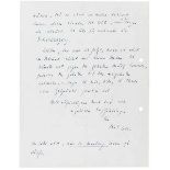 Celan, Paul (das ist: Paul Antschel). Eigenhändiger Brief. Deutsche Handschrift auf Papier. Signiert