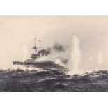 Weltkrieg 1914-1918 - - Skagerrak Flotte - Skagerrak Schlacht. 99 Szenen in Bleistift auf starkem
