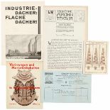 Werbung - - Sammlung von 15 Prospekten zu Architektur-Büchern der Moderne. Um 1901-1937.