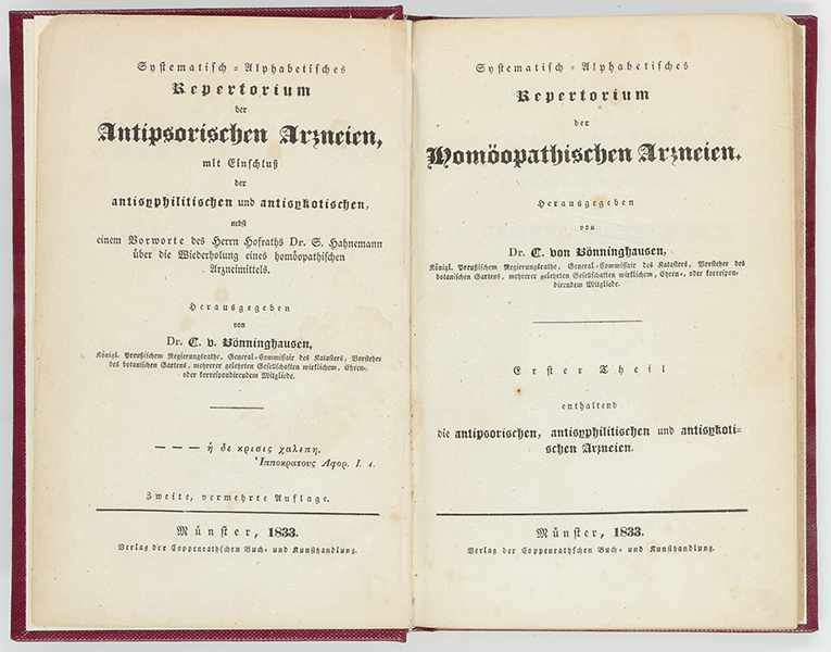 Medizin - Homöopathie - - Sammlung von 4 Publikationen zur Homöopathie. 3 Bände. Leipzig und - Image 2 of 3