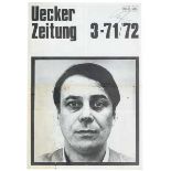 Uecker, Günther - - Uecker Zeitung. Nr. 1-5 (Nr. 3-5 von G. Uecker signiert; Heft 3 mit einer