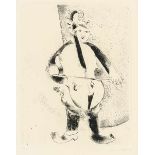 Chagall, Marc. Der Musiker. Kaltnadelradierung auf Velin. Rechts unten signiert. Links unten