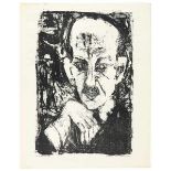 Kirchner, Ernst Ludwig. Bildnis Carl Sternheims. Lithographie auf Papier. Im Stein signiert und