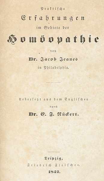 Medizin - Homöopathie - - Sammlung von 4 Publikationen zur Homöopathie. 3 Bände. Leipzig und