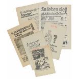 Sozialismus - Kommunismus - - Sammlung von 11 Flugblättern resp. Kleinschriften der KPD. Um 1926-