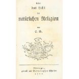Bahrdt, Carl Friedrich. Ueber das Licht der natürlichen Religion von C. B. Mit Titel-, Kopf- und