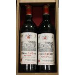 Lot de 2 btes Chateau LA CROIX Pomerol 1975 -