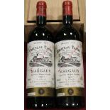 Lot de 2 btes Chateau TAYAC Margaux Cru Bourgeois 1984 -