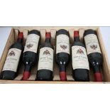 6 bouteilles CHATEAU PLANTEY PAUILLAC 1969 -