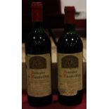 Lot de 2 btes DOMAINE DE BOUTEILLEY 1ères Côtes de Bordeaux 1984 -