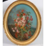 PASTEL "BOUQUET DE FLEURS" DE LACOURT 1874 Pastel ovale, signé ert daté 1874. Circa [...]