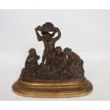 TERRE CUITE "LES VENDANGES" DE FERNAND CIAN (1886-1954) Sculpture en terre cuite [...]