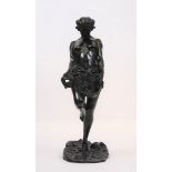 BRONZE "FAUNESSE OU LA VENDANGE" DE RIVOIRE (1884-1915) Bronze à patine brune [...]