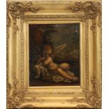 TABLEAU "CUPIDON" ECOLE GENOISE XVIIIè Huile sur panneau, encadrée. Epoque [...]