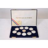 COFFRET DE 10 PIECES D'ARGENT ET OR DE LA MONNAIE DE PARIS "JEUX D'ALBERVILLE [...]