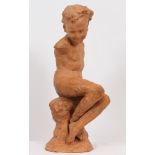 TERRE CUITE "L'AMOUR MOQUEUR" DE CARPEAUX (1827-1875) En terre cuite patinée, [...]