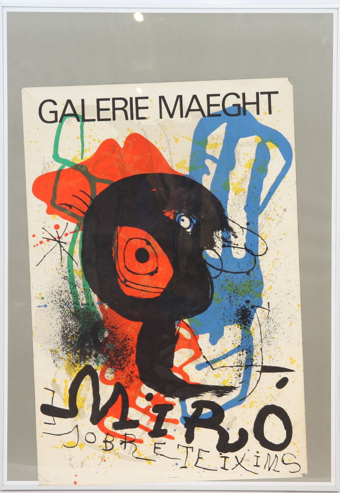 AFFICHE DE MIRO "GALERIE MAEGHT 1970 Encadrée sous verre. Edition "ARTE-PARIS" circa [...]