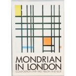 AFFICHE "MONDRIAN IN LONDON"1983 Encadrée sous verre. Etat d'usage. Circa 1983 H : [...]