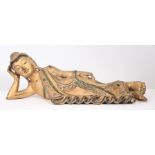 BOUDDHA ALLONGE" BIRMANIE Parinirvana-Buddha, couché vêtu de sa robe monastique aux [...]