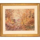 AQUARELLE "SOUS BOIS" XXè Aquarelle signée "Magdeleine Chapelin", encadrée sous [...]