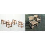 Pierre JEANNERET (1896-1967) Ensemble de quatre fauteuils dit : "Cane seat back [...]