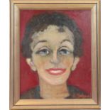 TABLEAU "PORTRAIT D'EDITH PIAF" DE GEORGETTE DUPOUY (1901-1992) Huile sur panneau, [...]