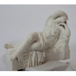 IMPORTANTE ET EXCEPTIONNELLE SCULPTURE EN MARBRE STATUAIRE DE CARRARE "CLEOPATRE [...]