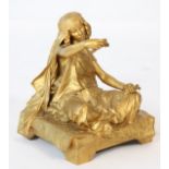 BRONZE DORE "FEMME ORIENTALE ASSISE DITE LA FILLE DE BOU SAADA" DE LOUIS ERNEST [...]