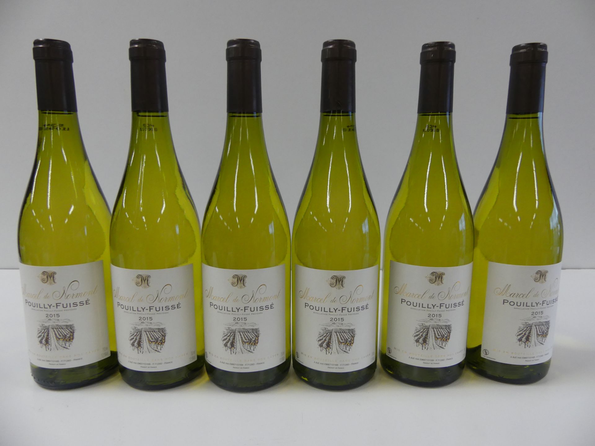 6 Pouilly Fuissé Bourgogne Blanc Marcel de Normont 2015 -