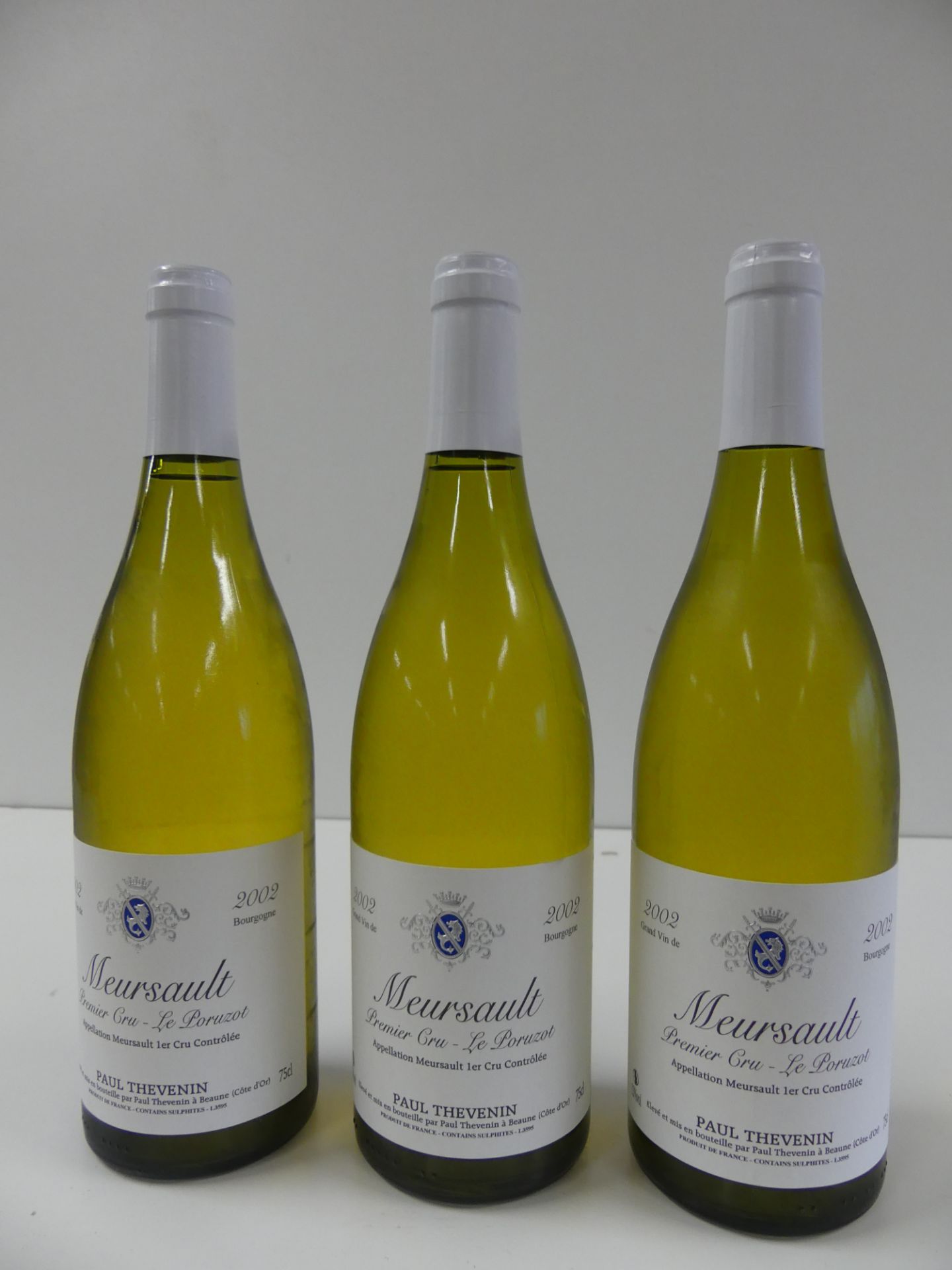 3 Meursault 1er Cru Blanc " Le Poruzot" Paul Thévenin 2002 -