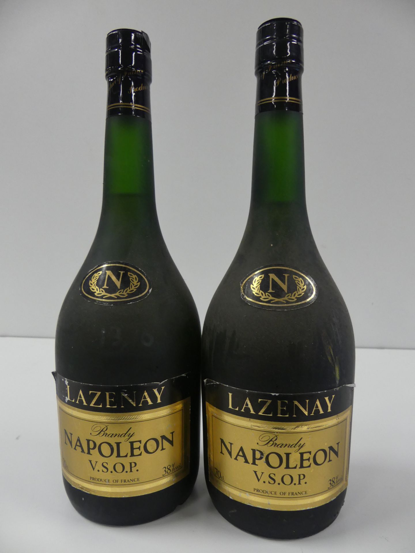 2 Vieilles btles de Brandy Napoléon Lanzenay VSOP 70 cl 38 % vol. -