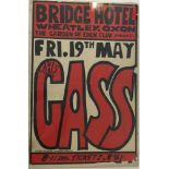 THE GASS BAND POSTER - Very stylish original framed poster for a show by the short lived group The