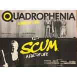 QUADROPHENIA/SCUM DOUBLE BILL POSTER - Original UK quad (30"x40") size poster advertising both