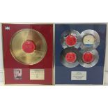 MARTIKA/NEW KIDS ON THE BLOCK SILVER SALES DISCS - Two framed 'in-house' presentations.