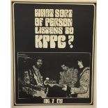 HENDRIX 1968 PROMO POSTER - Stunning original 60s poster for LA radio KPPC (106.